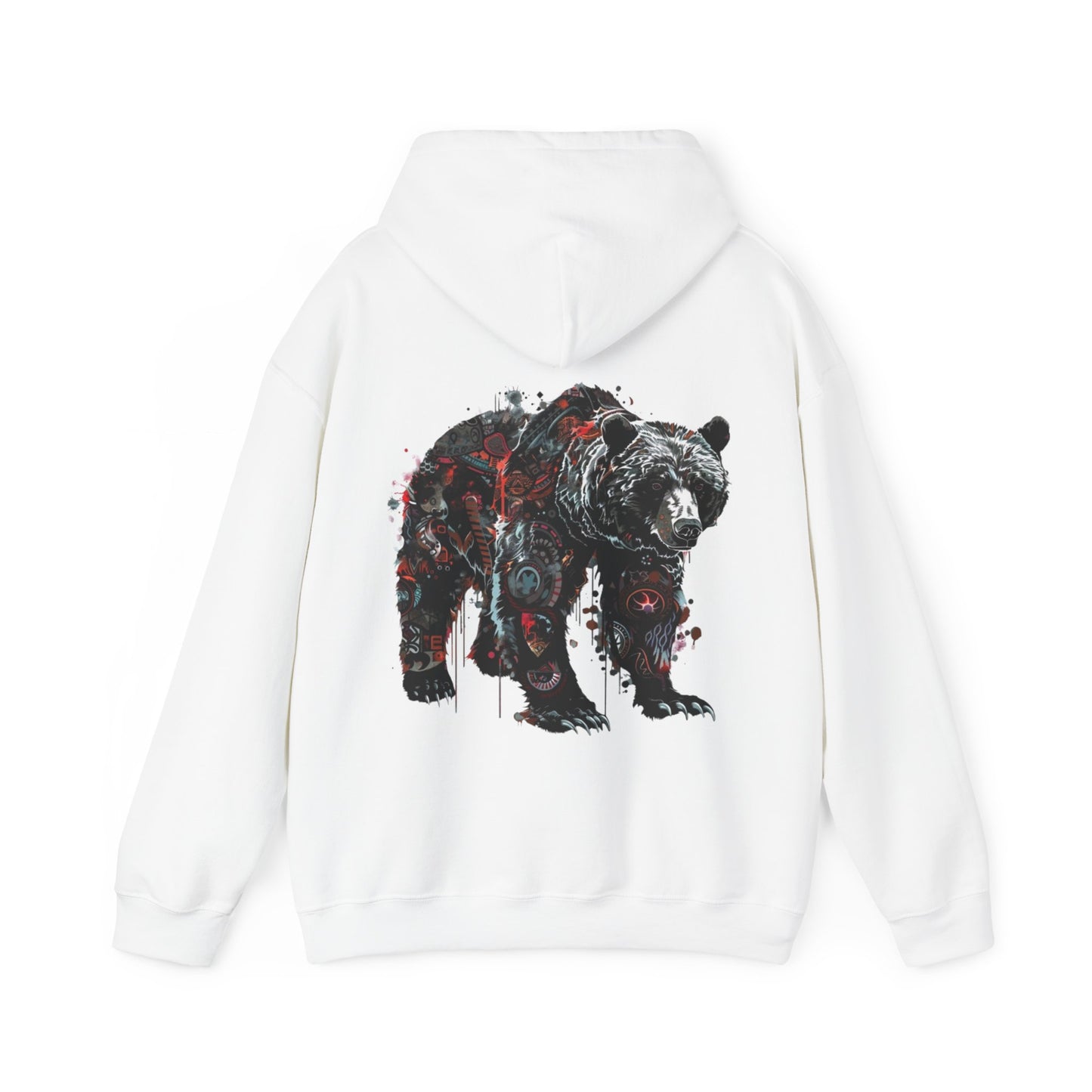 Bear Imprint Hooded Sweatshirt